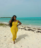 Yellow beach cover up