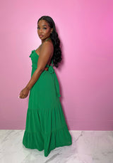 Emerald maxi dress