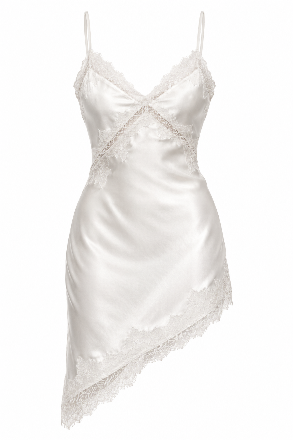 Ivory satin lace dress