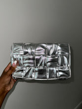 Silver Weaved Bag