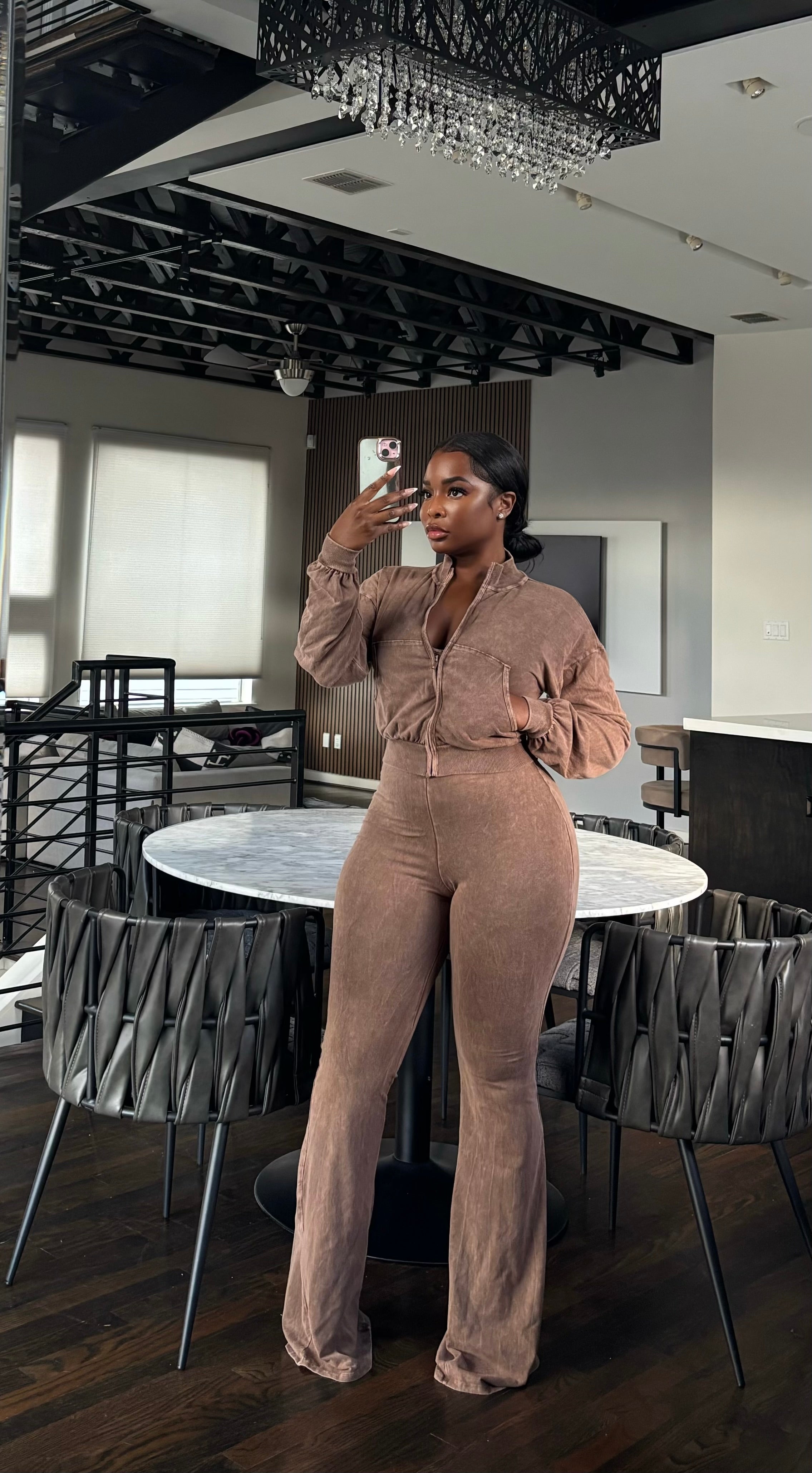 Taupe Jumpsuit set