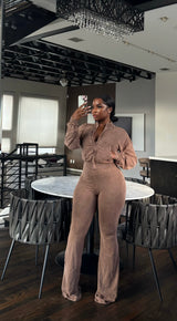 Taupe Jumpsuit set