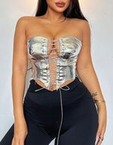 Silver Corset top