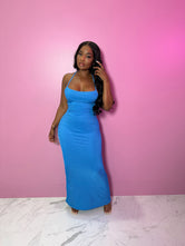 Cool Blue double lined maxi