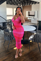 Pink Crochet midi