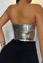 Silver Corset top
