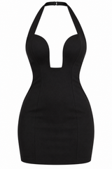 Black Sculpt Mini Dress