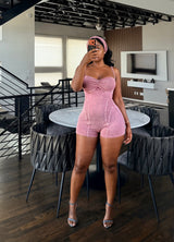 Pink headband romper