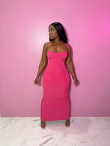 Pink double lined maxi
