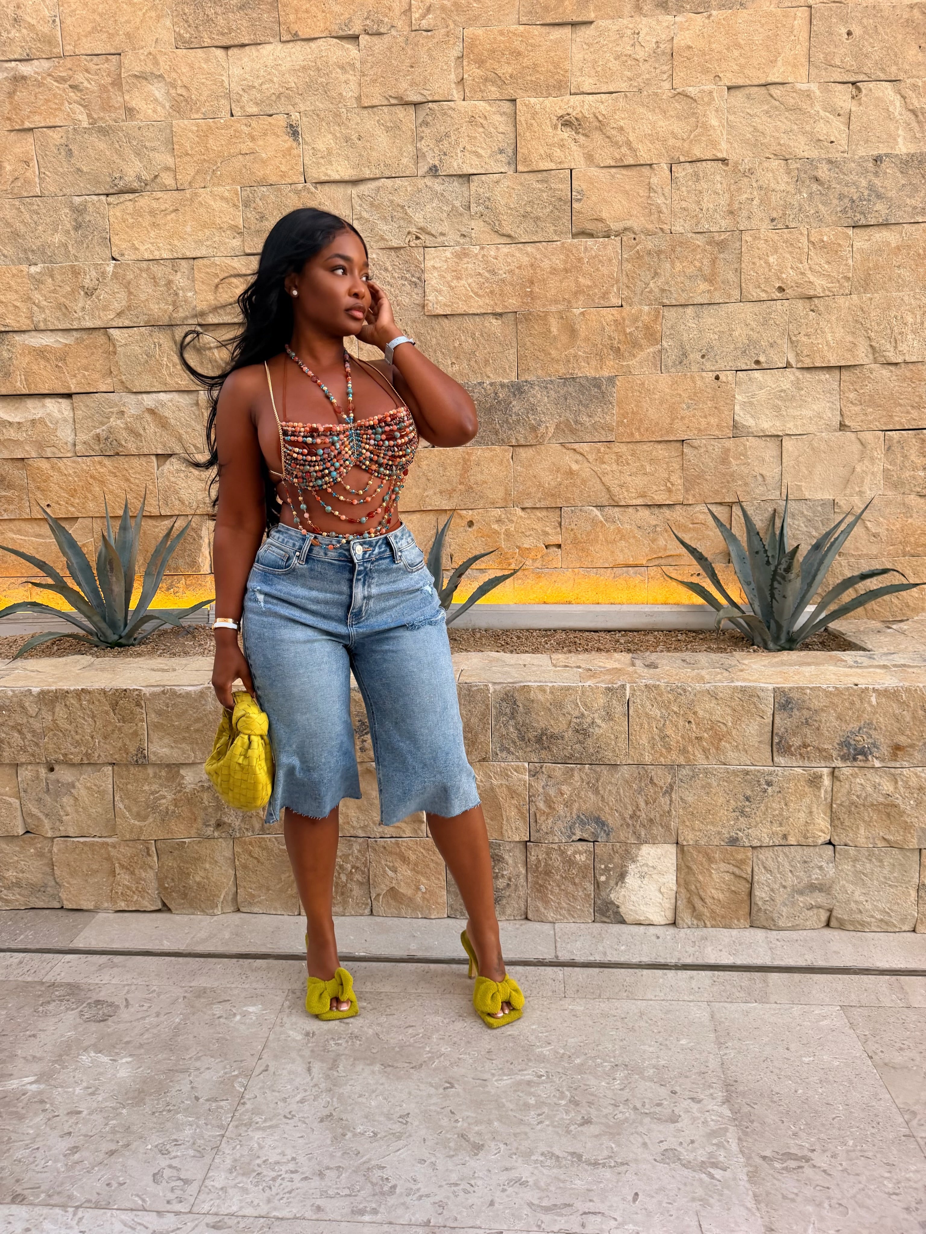 Y2K denim shorts
