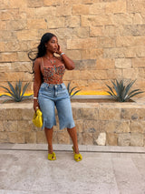 Y2K denim shorts