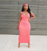 Red Headband maxi set