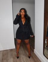 Wrap blazer dress
