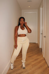 Cream Cozy made jogger set