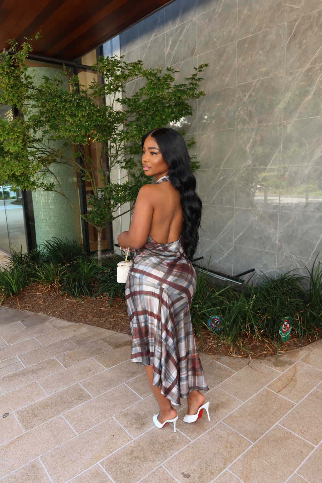 Autumn plaid skirt set
