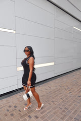 Black polo dress