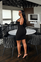 Black Halter Mini Dress