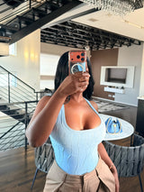 Blue textured tank