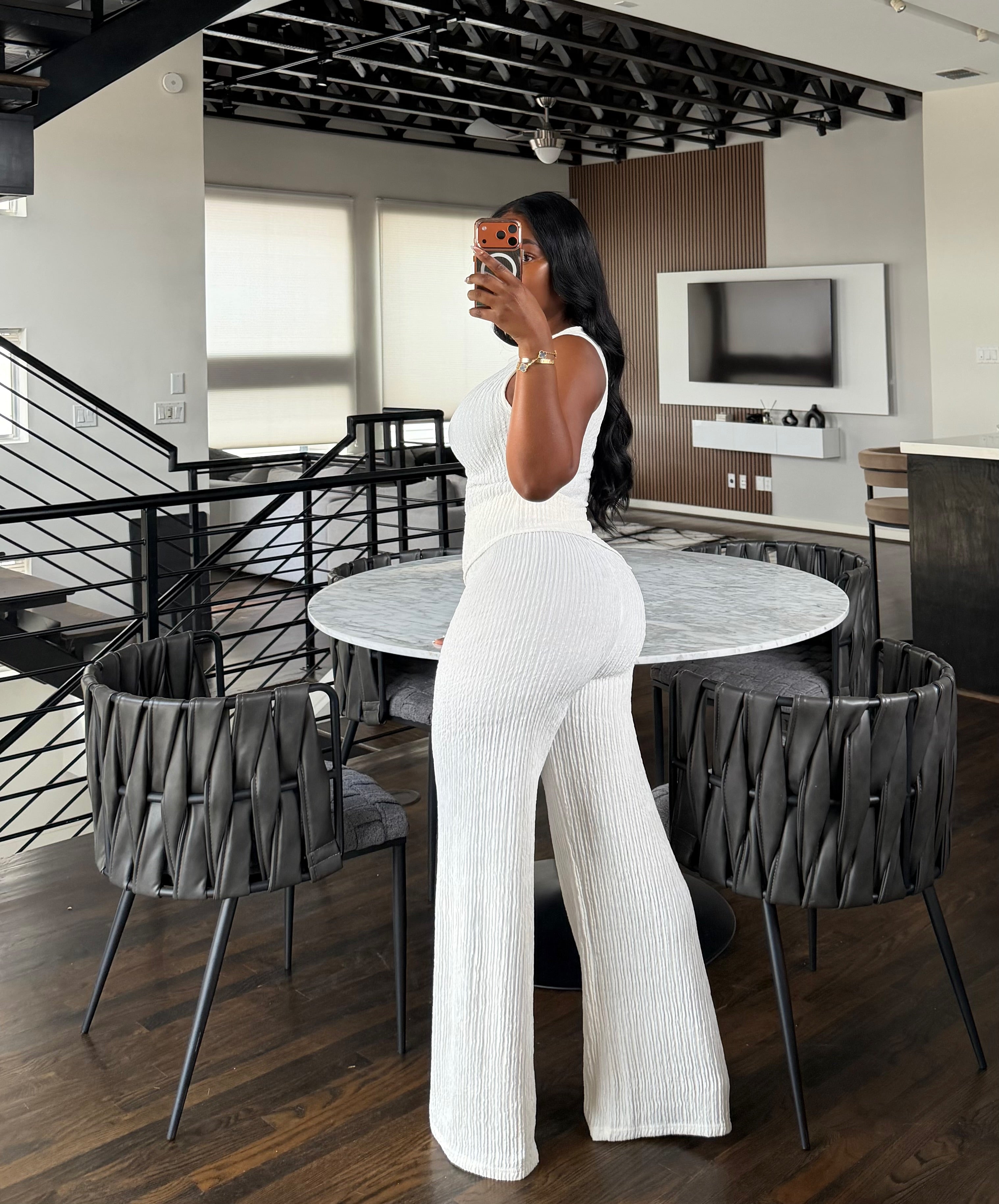 Ivory textured Suit