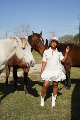 White Ruffle Baby Doll Dress