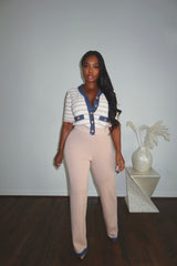 Tan Cardigan set