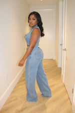 Denim 2 pcs zip set