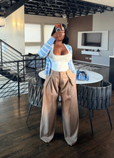 Mocha Drape Trouser