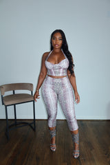 Snake print Capri set
