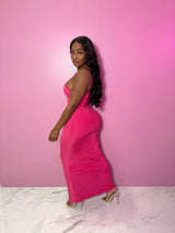 Pink double lined maxi