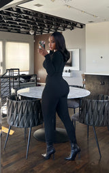 Black Cut out Jumpsuit