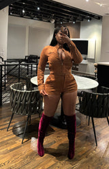 Camel Sade short set