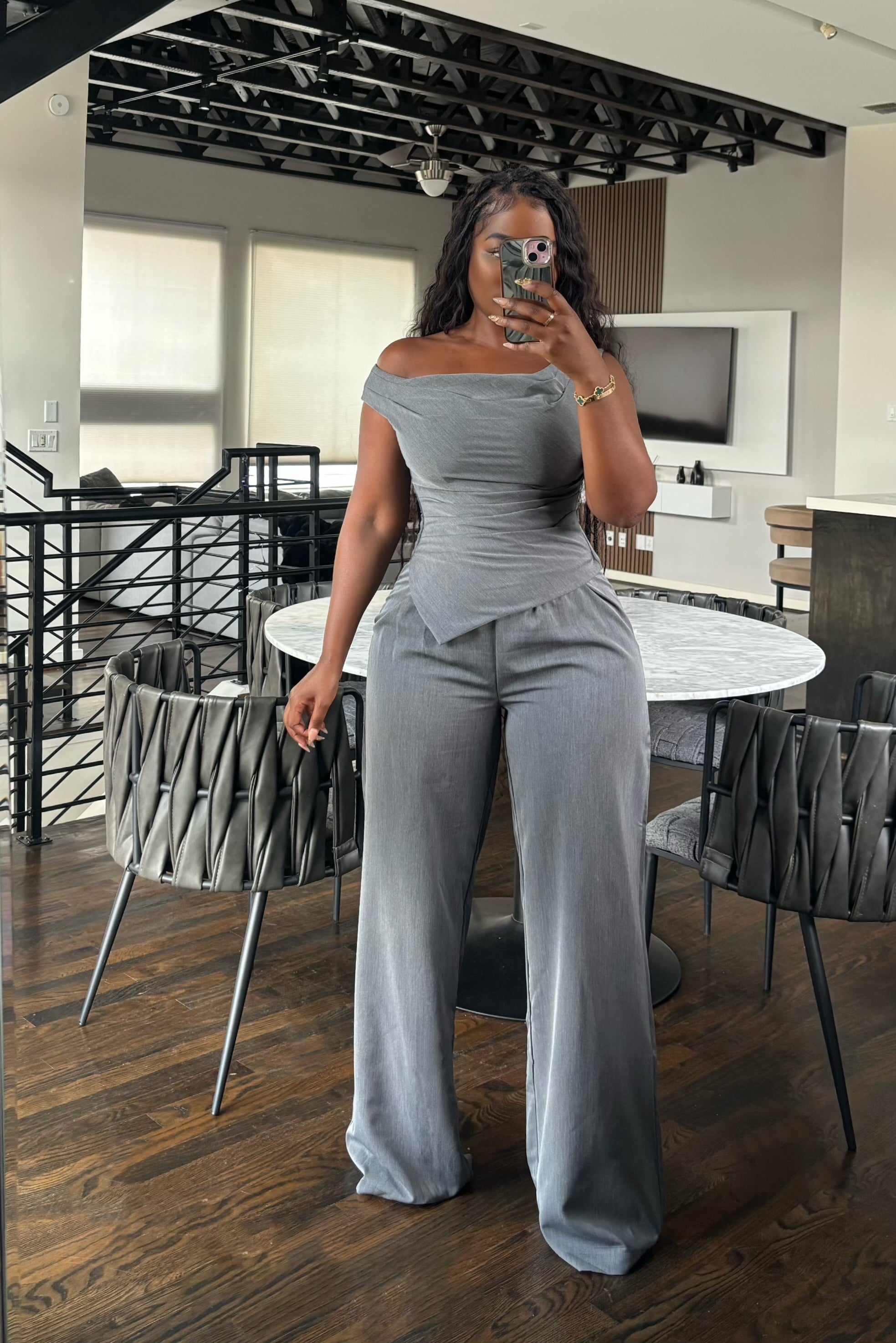 Classic gray jumpsuit