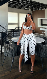 Polka dot capri set