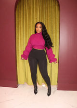 Deep purple bubble sweater