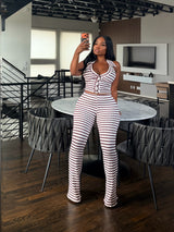 Mocha Stripe set