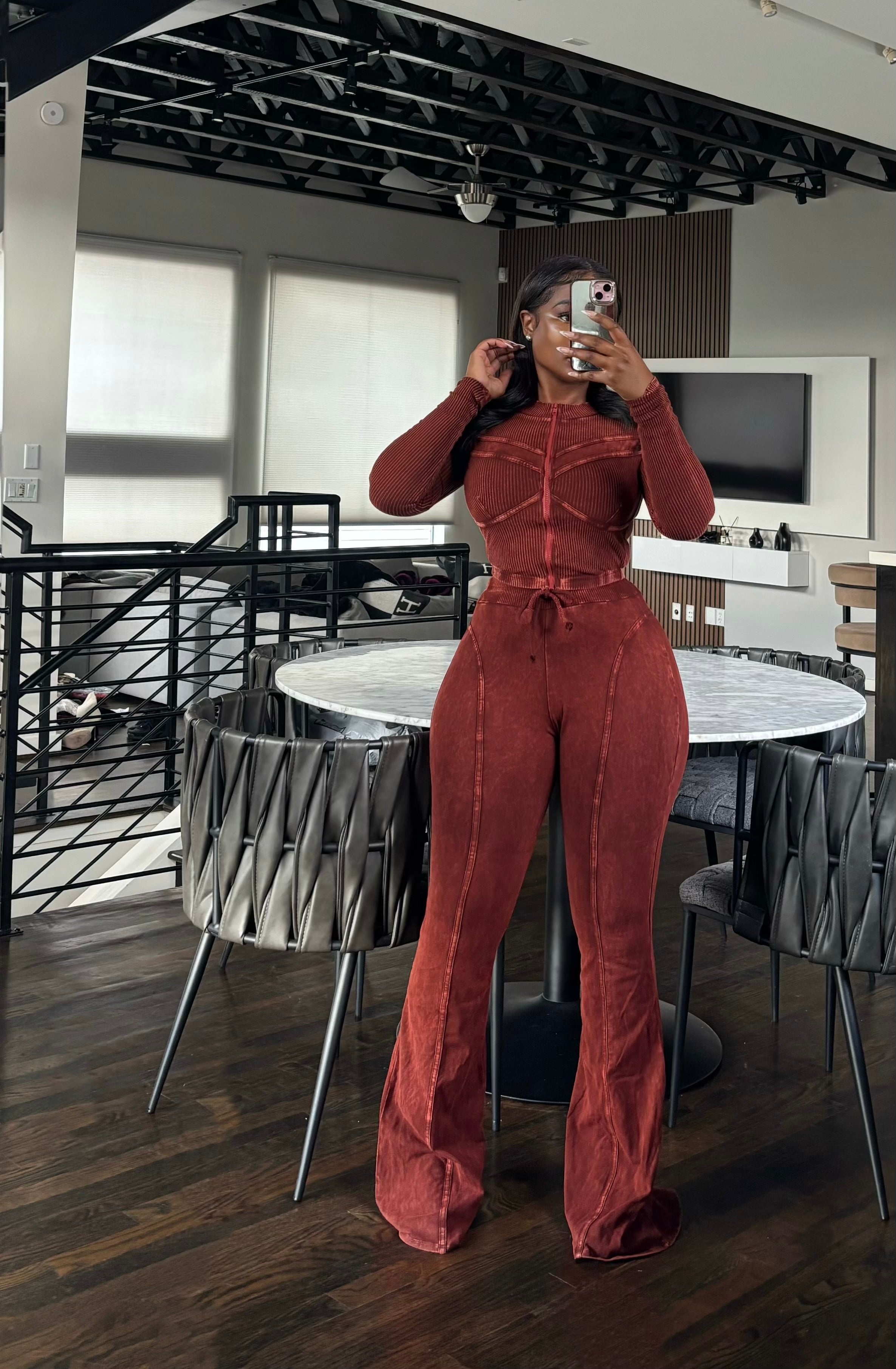 Copper outline zip set