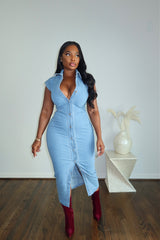 Denim Button down dress