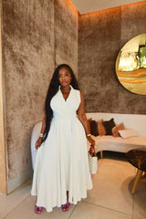 Cream wrap dress