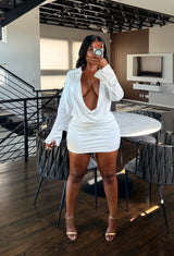 White collar mini dress