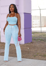 Cool Blue line pant set