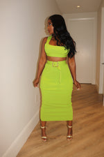 Kiwi Belted Bandage Skirt set
