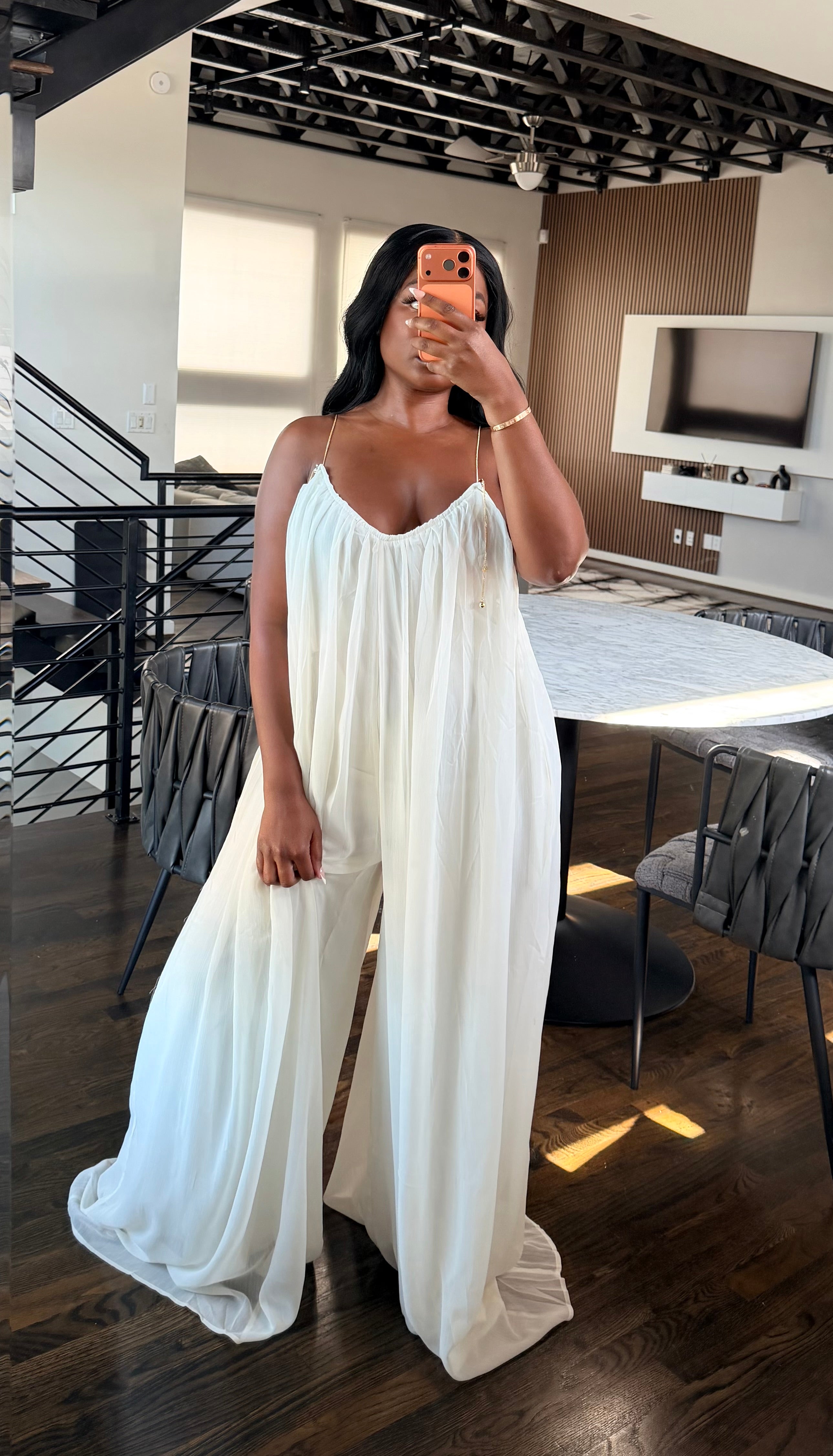 Ivory flow jumpsuit