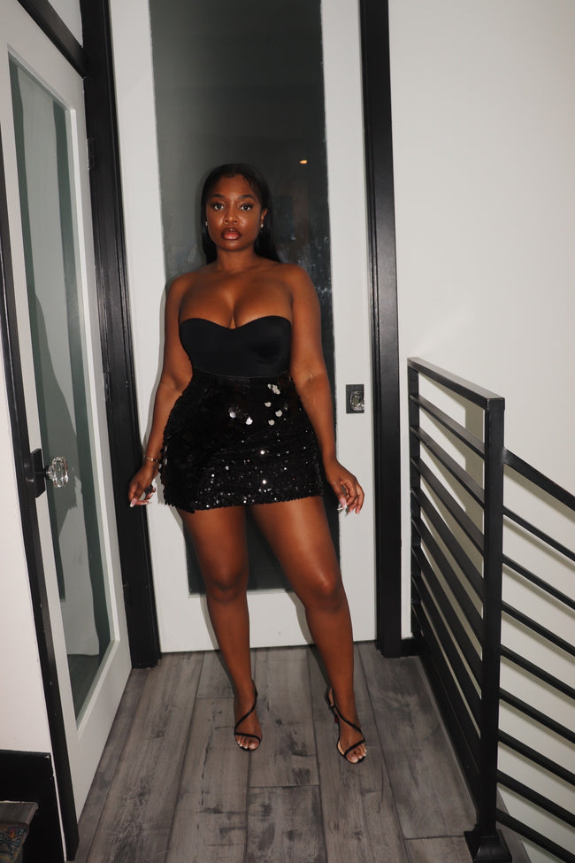 Black party skirt