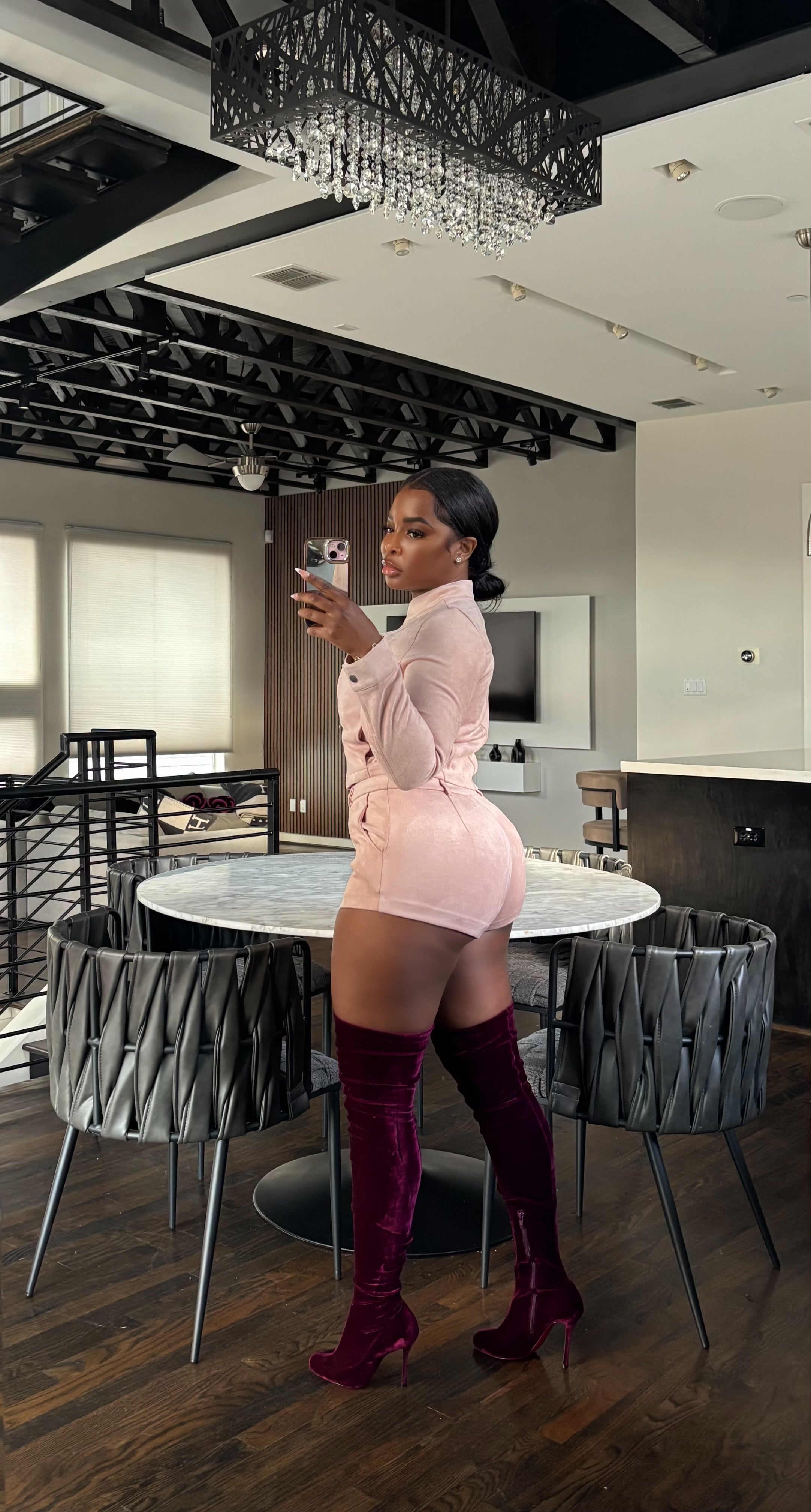 Blush Sade short set