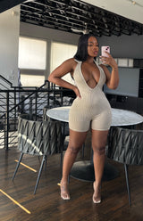 Nude Halter Romper