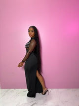 Sheer Stone Formal Dress