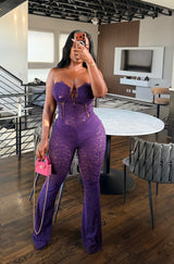 Purple Lace Jumpsuit