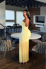 Yellow Fringe dress