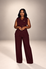 Wine pant set