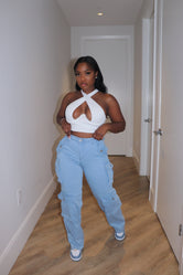 Light Denim Days Cargos